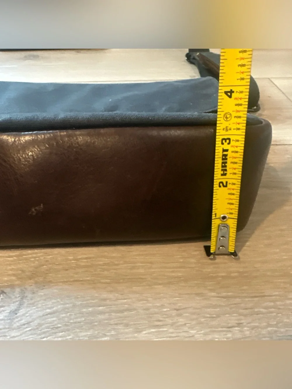 NutSac Magsatch 11 Messenger Bag Waxed Canvas Black Brown Leather Made In USA
